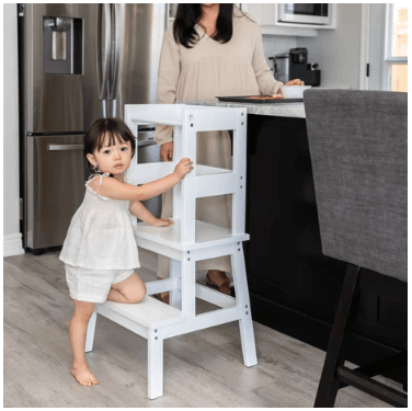Mommy's Little Helper White Enamel Classic Learning Tower
