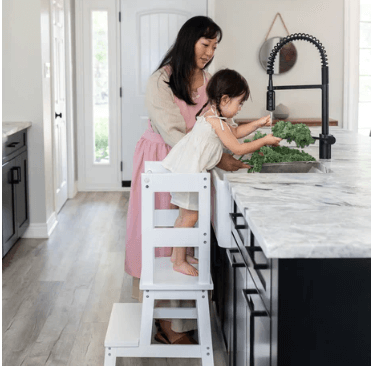 Mommy's Little Helper White Enamel Classic Learning Tower