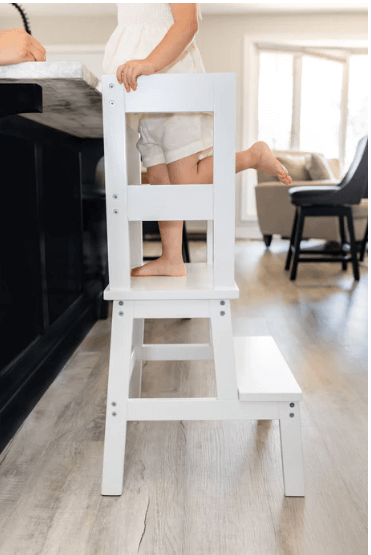 Mommy's Little Helper White Enamel Classic Learning Tower