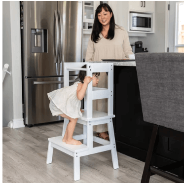 Mommy's Little Helper White Enamel Classic Learning Tower