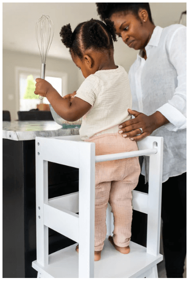 Mommy's Little Helper White Enamel Classic Learning Tower