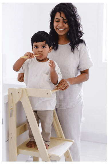 Mommy's Little Helper Fold N' Store Learning Tower Buddy Bundle