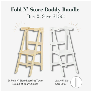 Mommy's Little Helper Fold N' Store Learning Tower Buddy Bundle