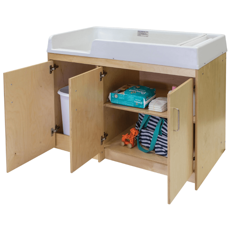 Tot Mate Birch Baby Changing Table With Stairs