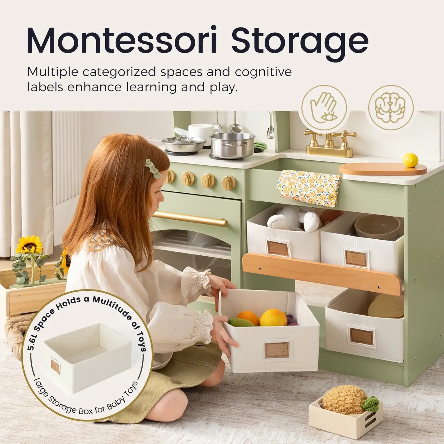 Tiny Land Serenity Wooden Kitchen Green