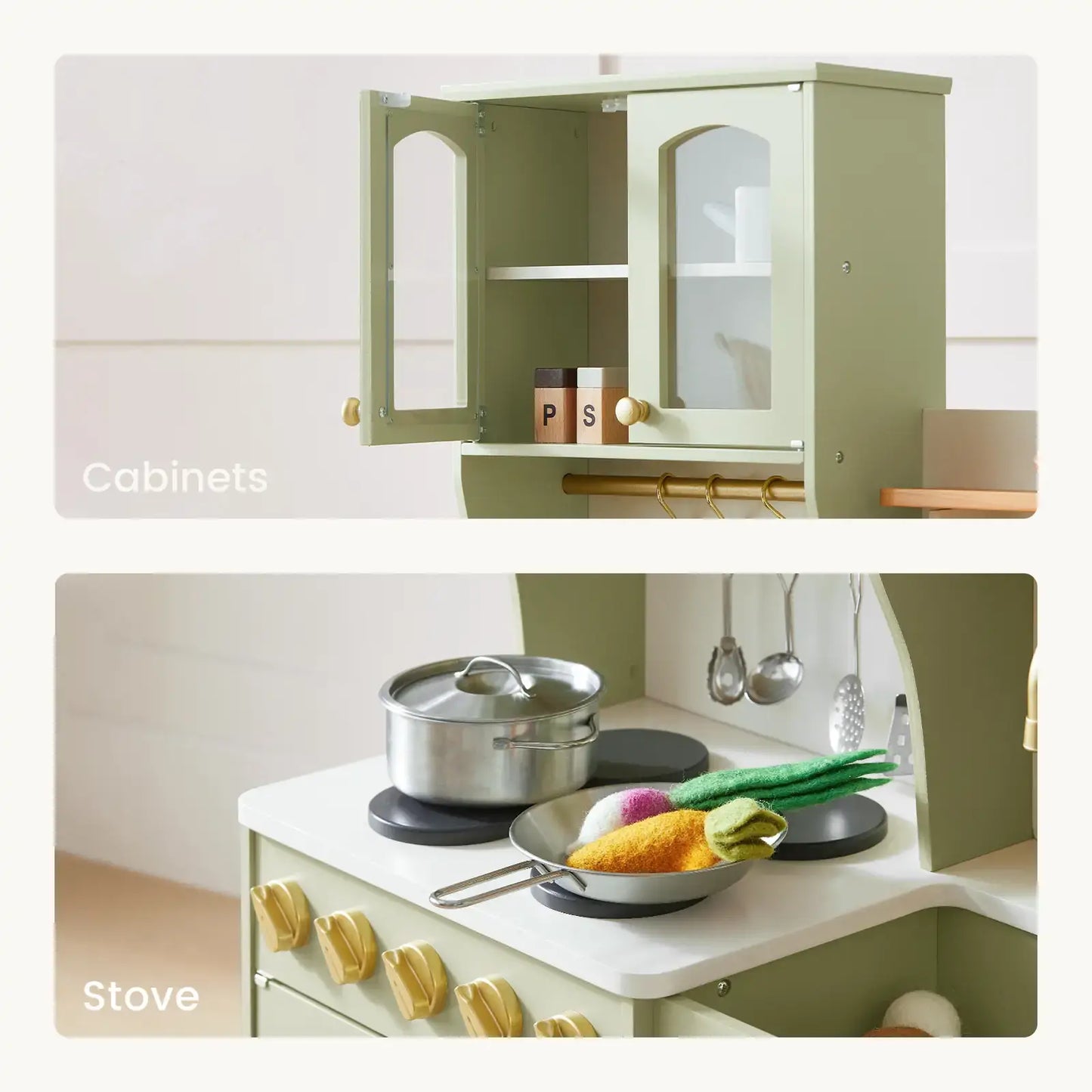Tiny Land Serenity Wooden Kitchen Green