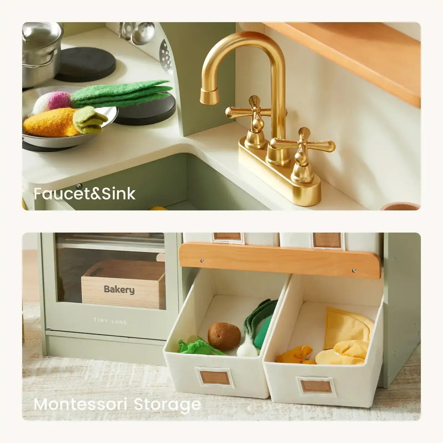 Tiny Land Serenity Wooden Kitchen Green