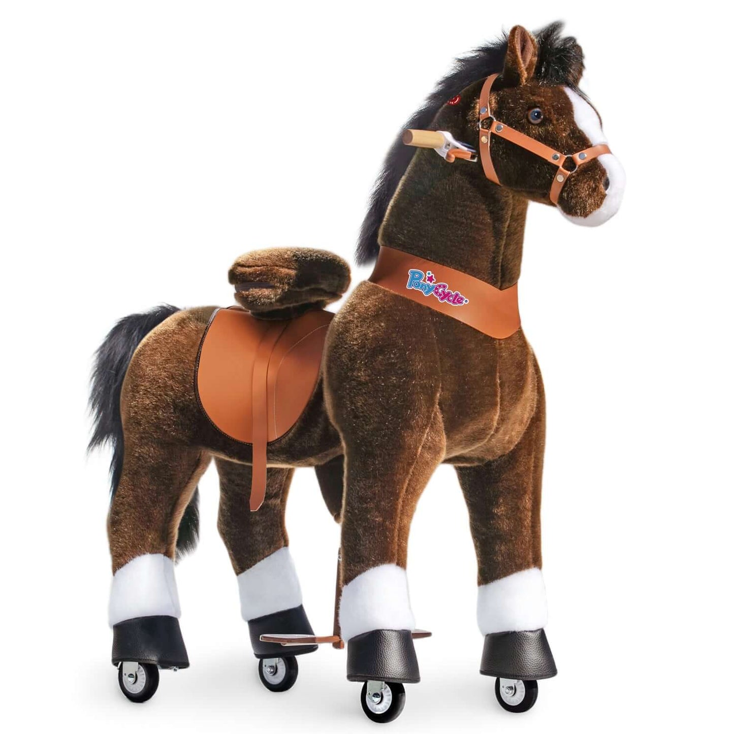 PonyCycle Dark Brown With White Hoof Horse