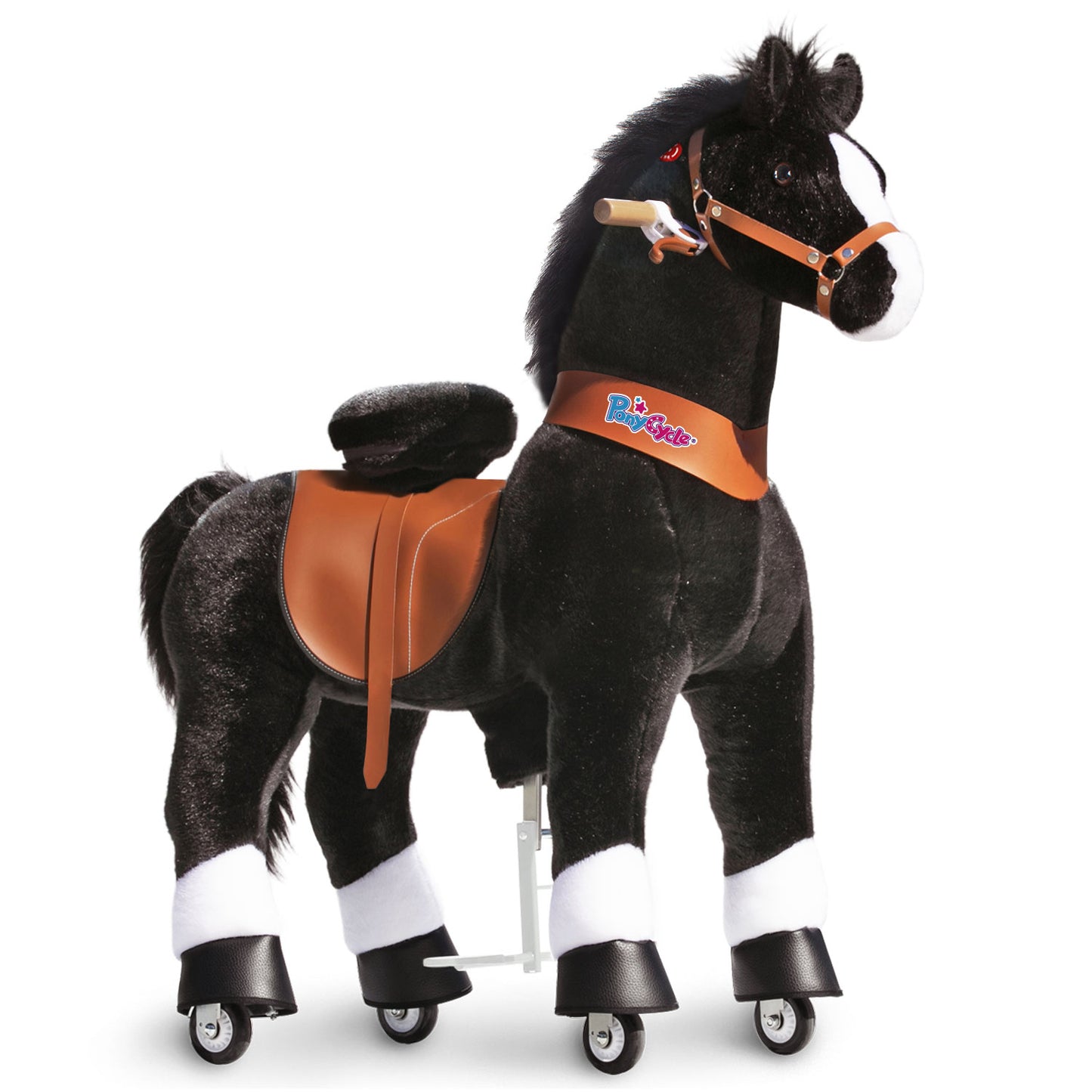 PonyCycle Black With White Hoof Horse
