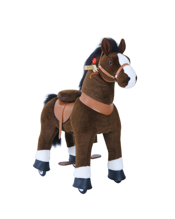 PonyCycle Dark Brown With White Hoof Horse