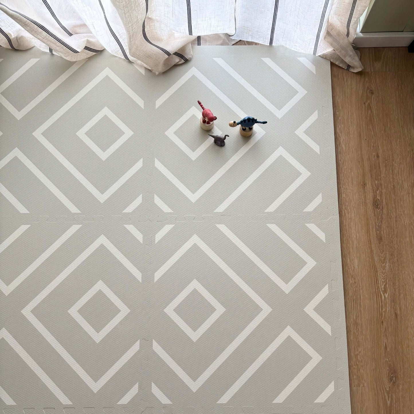 Eeveve Modern Blocks Play Mat Soft Sage