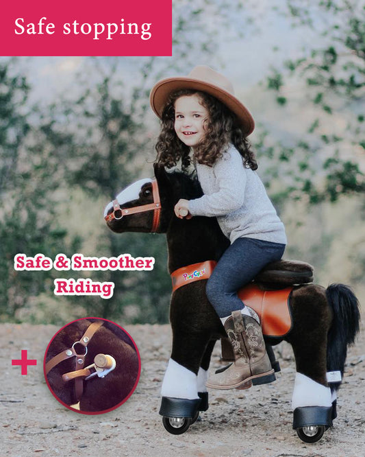 PonyCycle Dark Brown With White Hoof Horse