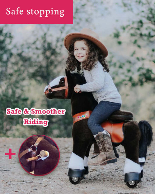 PonyCycle Dark Brown With White Hoof Horse