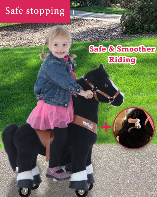 PonyCycle Black With White Hoof Horse