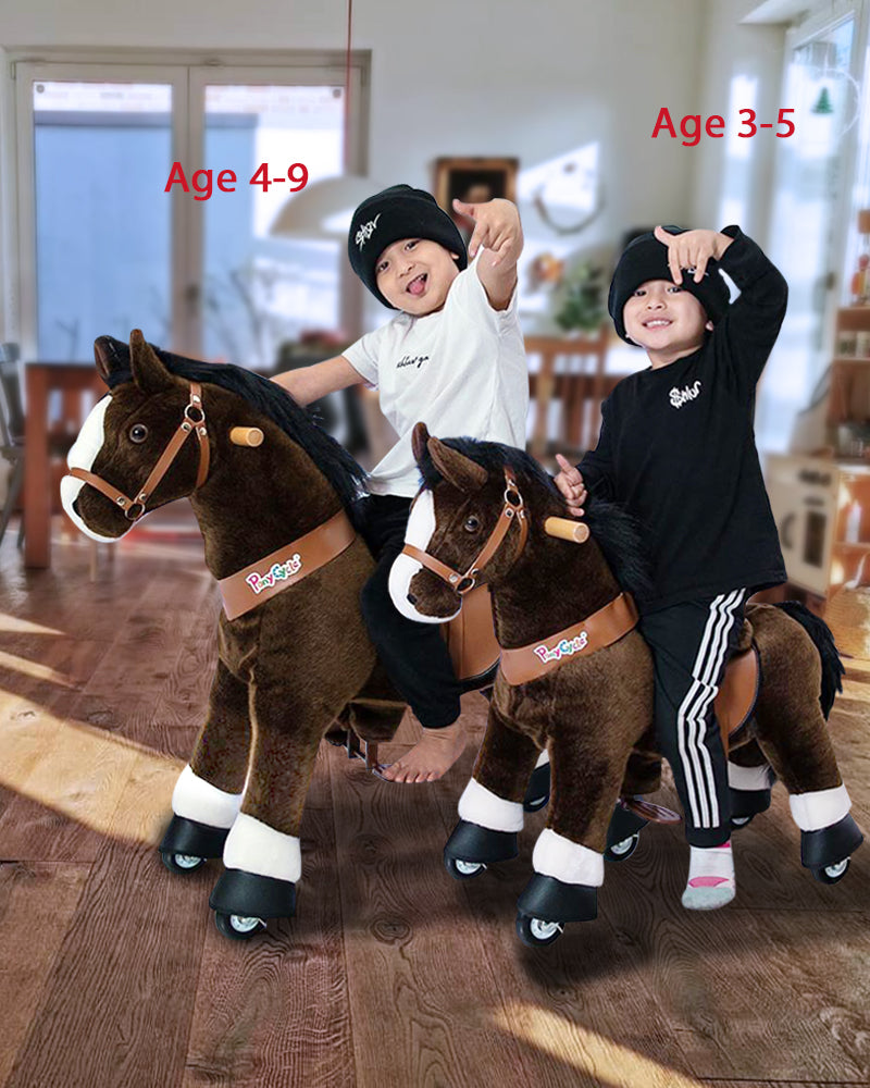PonyCycle Dark Brown With White Hoof Horse