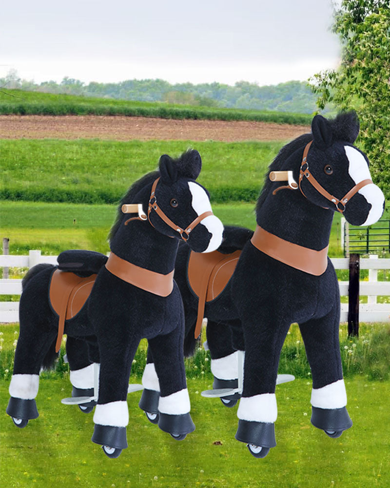 PonyCycle Black With White Hoof Horse