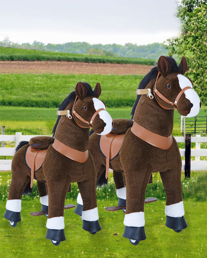 PonyCycle Dark Brown With White Hoof Horse