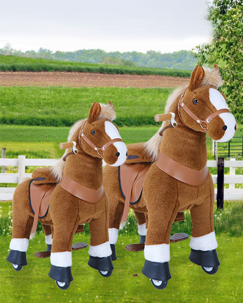 PonyCycle Brown With White Hoof Horse
