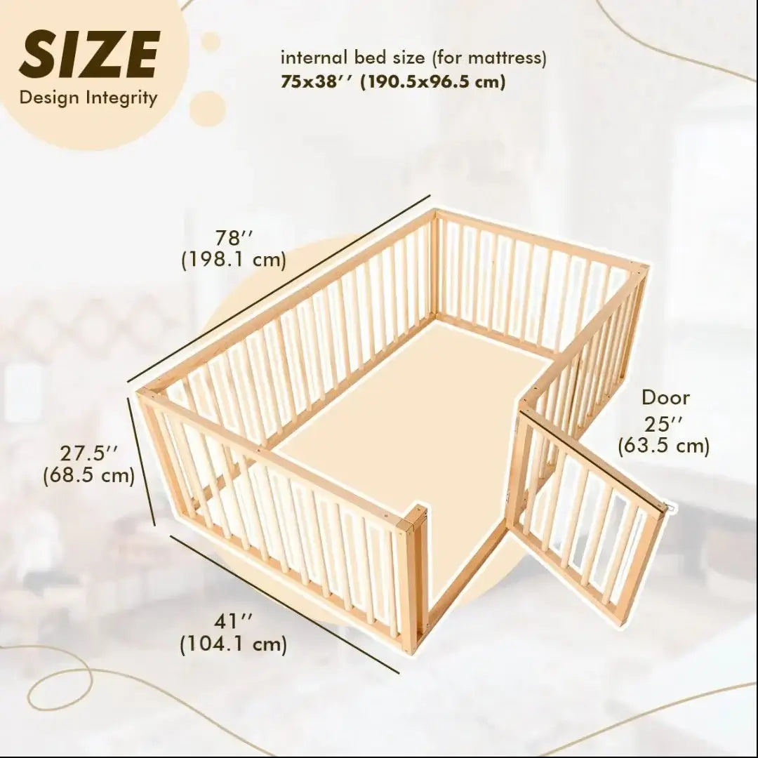 Goodevas Full Montessori Floor Bed Frame