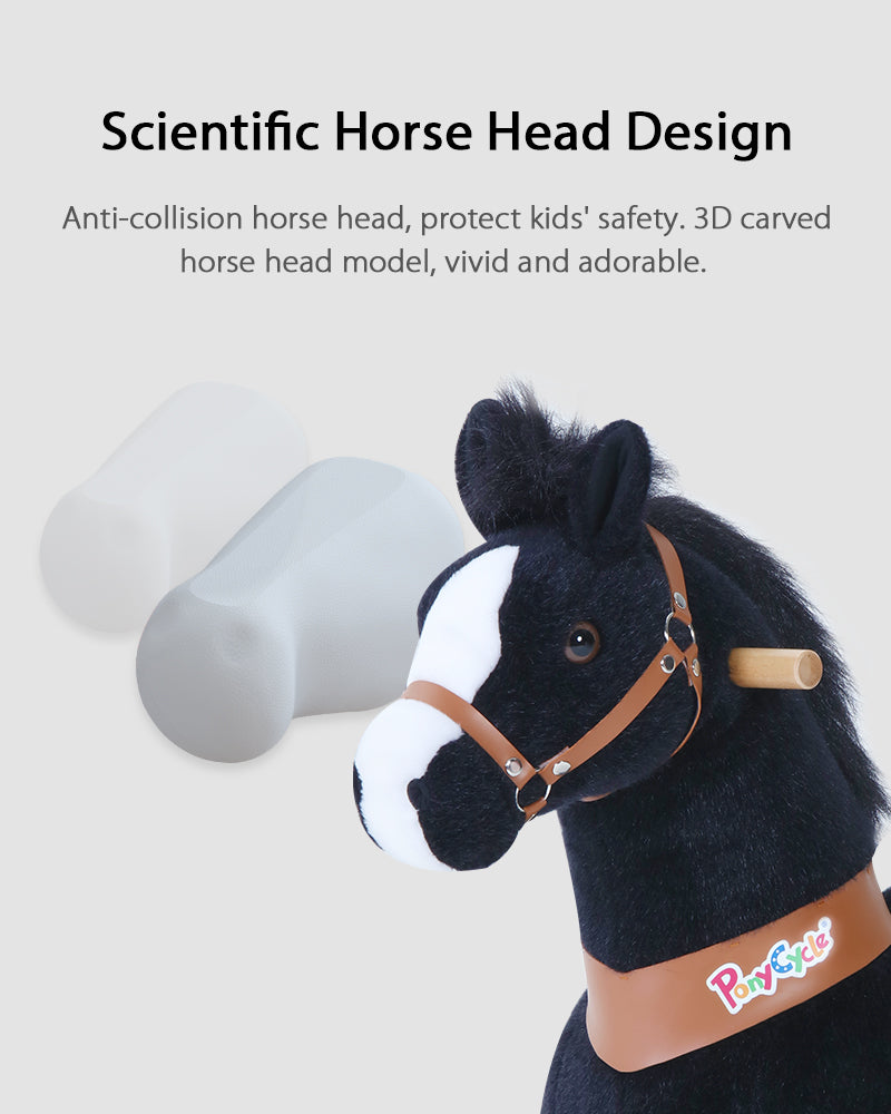 PonyCycle Black With White Hoof Horse