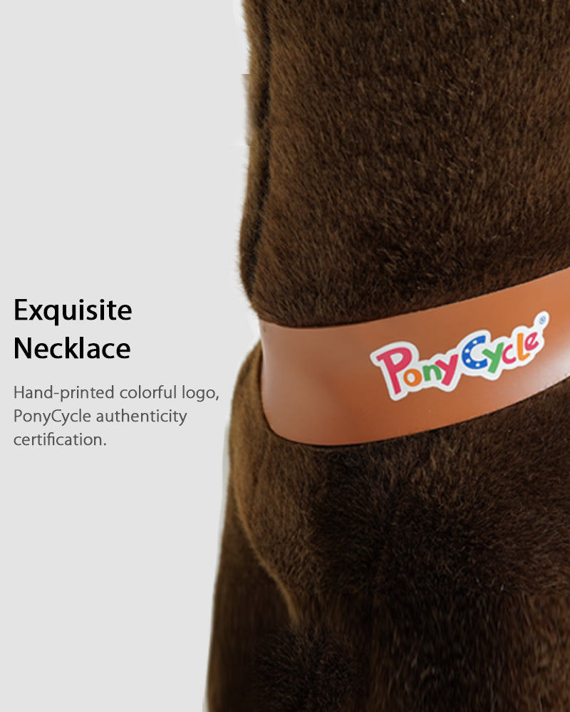 PonyCycle Dark Brown With White Hoof Horse