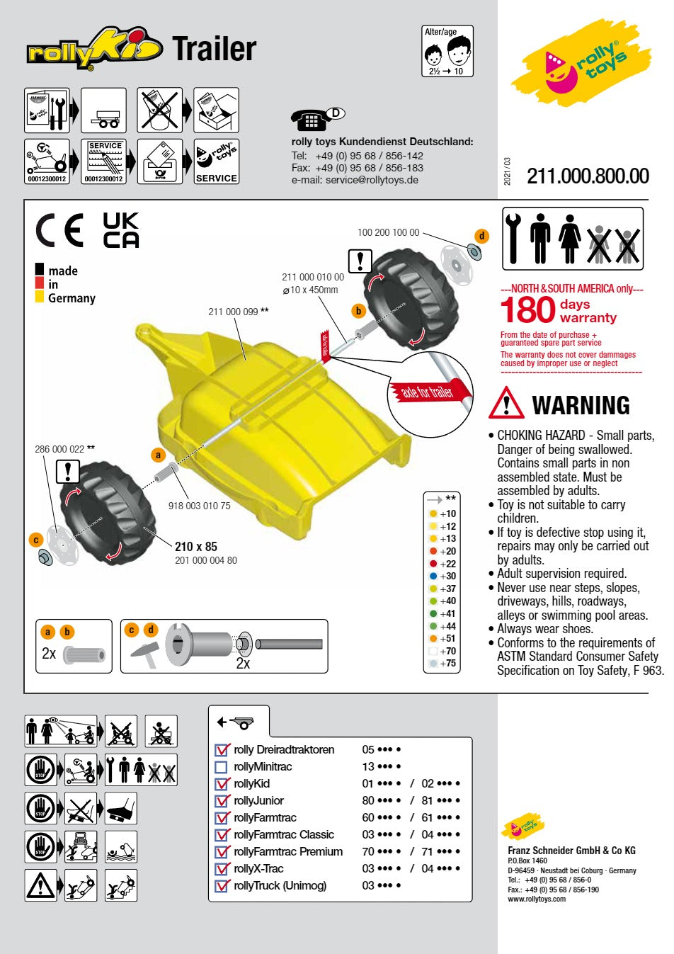Kettler USA CAT 3-Wheeled Pedal Tractor