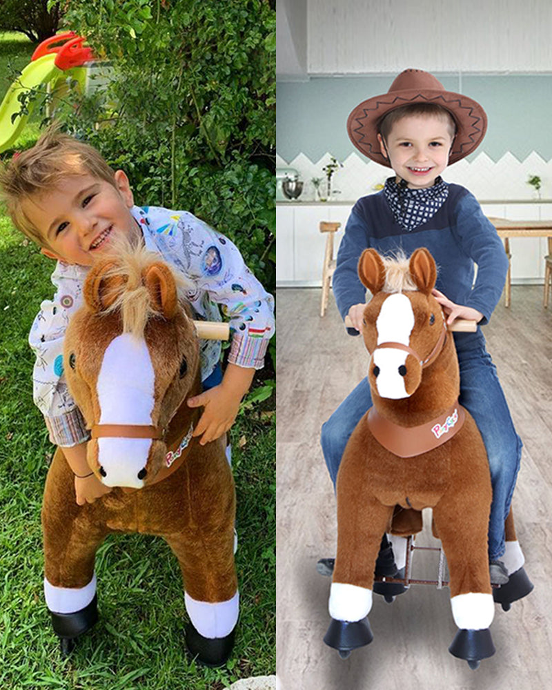 PonyCycle Brown With White Hoof Horse