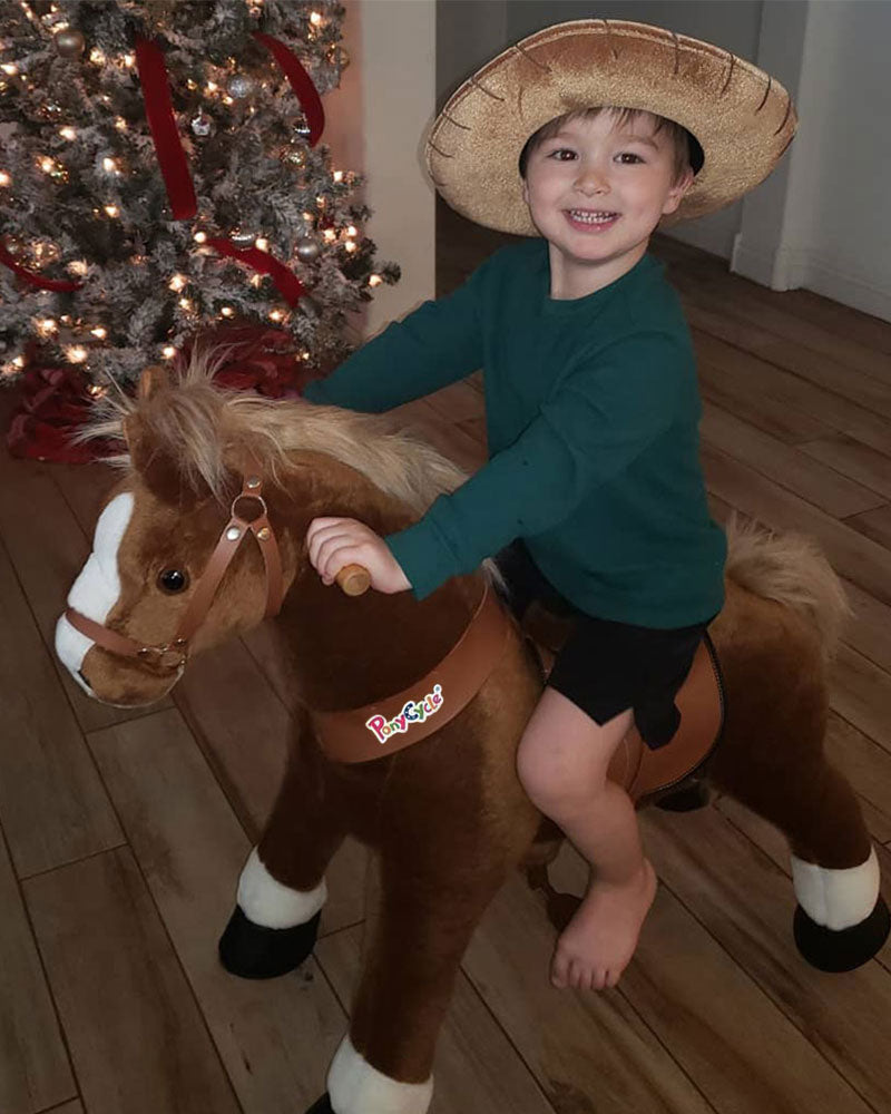 PonyCycle Brown With White Hoof Horse