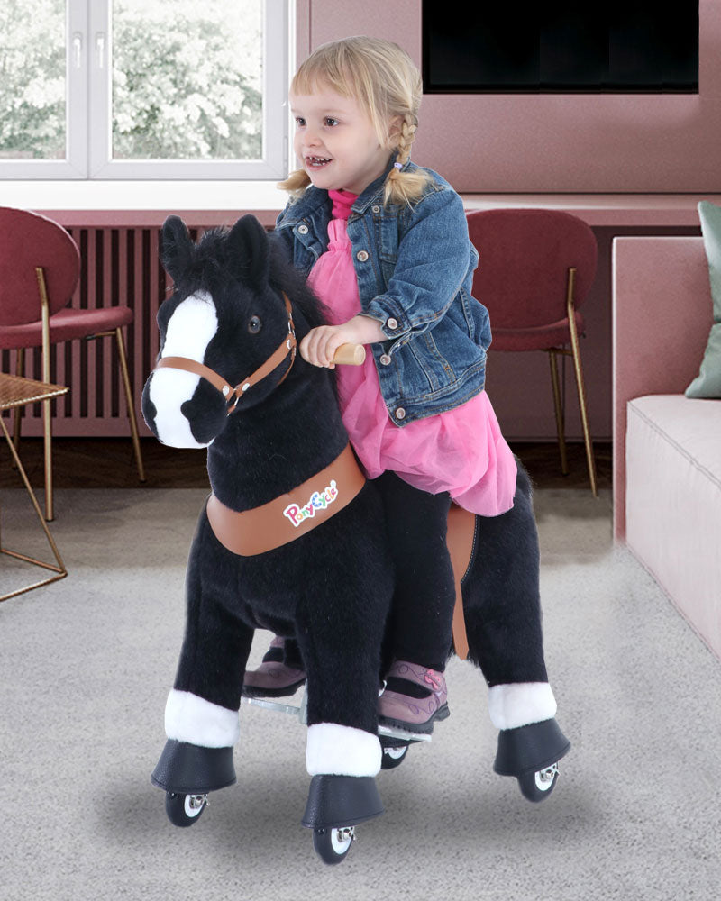 PonyCycle Black With White Hoof Horse