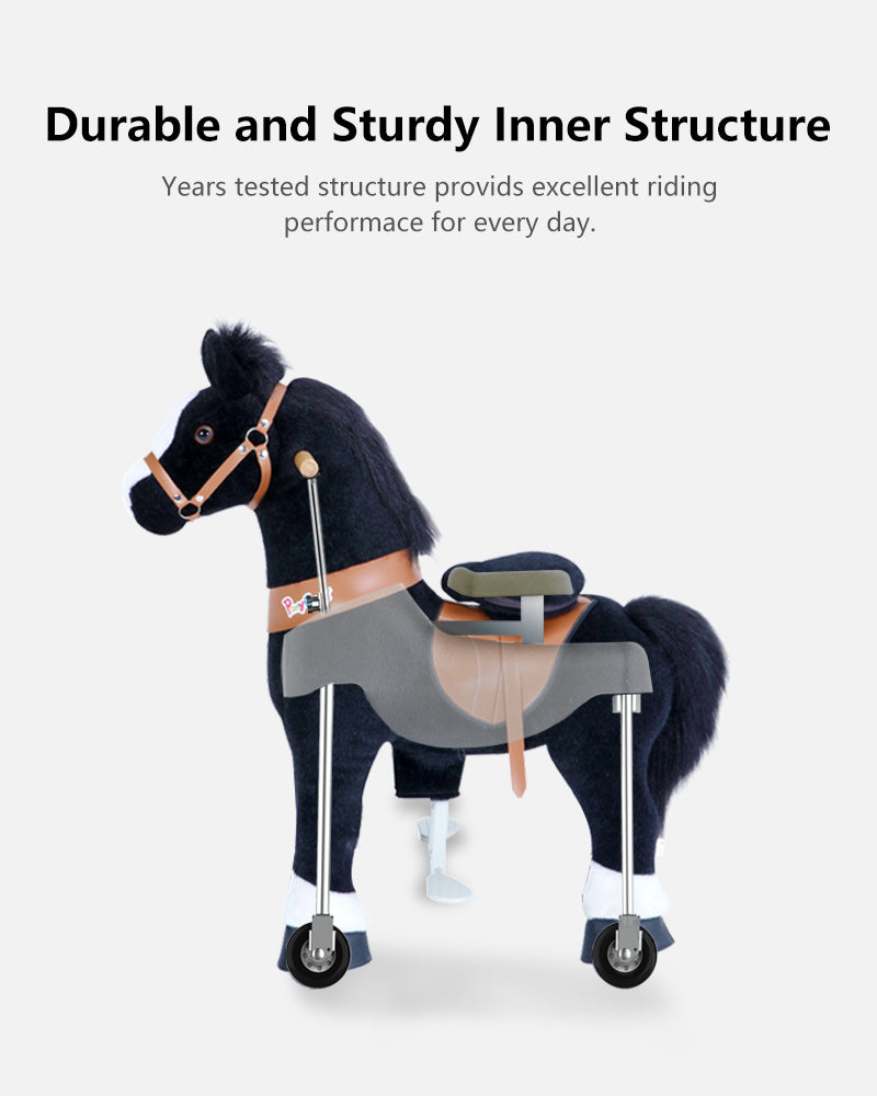PonyCycle Black With White Hoof Horse