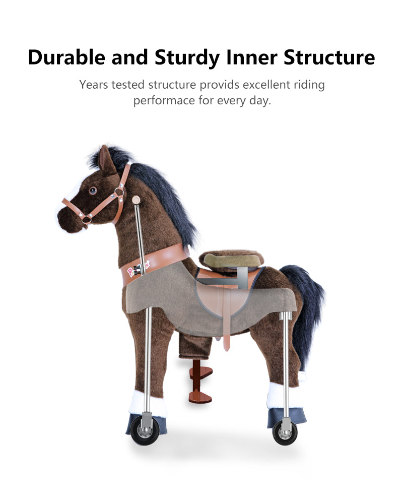PonyCycle Dark Brown With White Hoof Horse