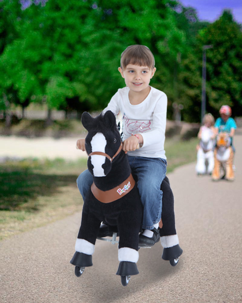 PonyCycle Black With White Hoof Horse