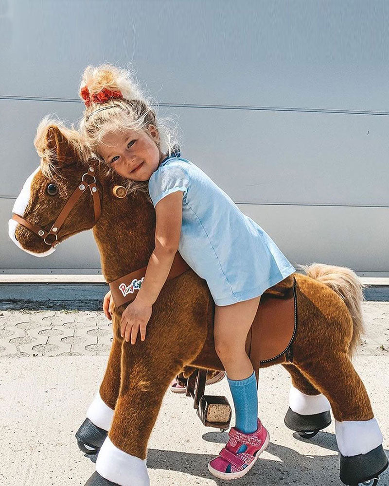PonyCycle Brown With White Hoof Horse