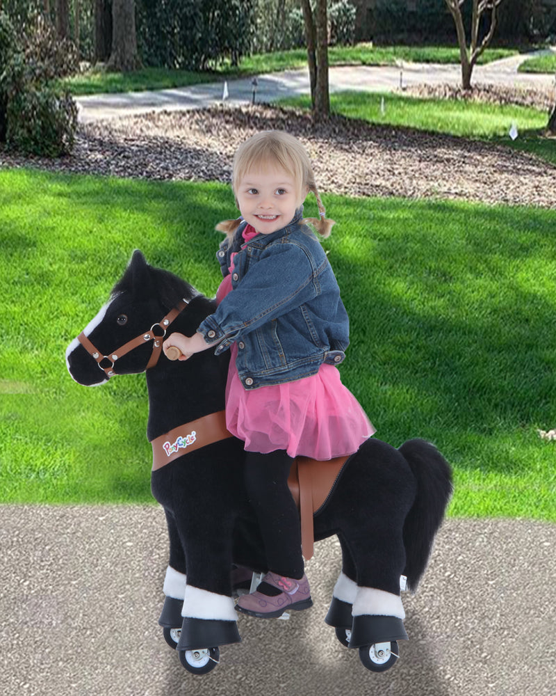 PonyCycle Black With White Hoof Horse
