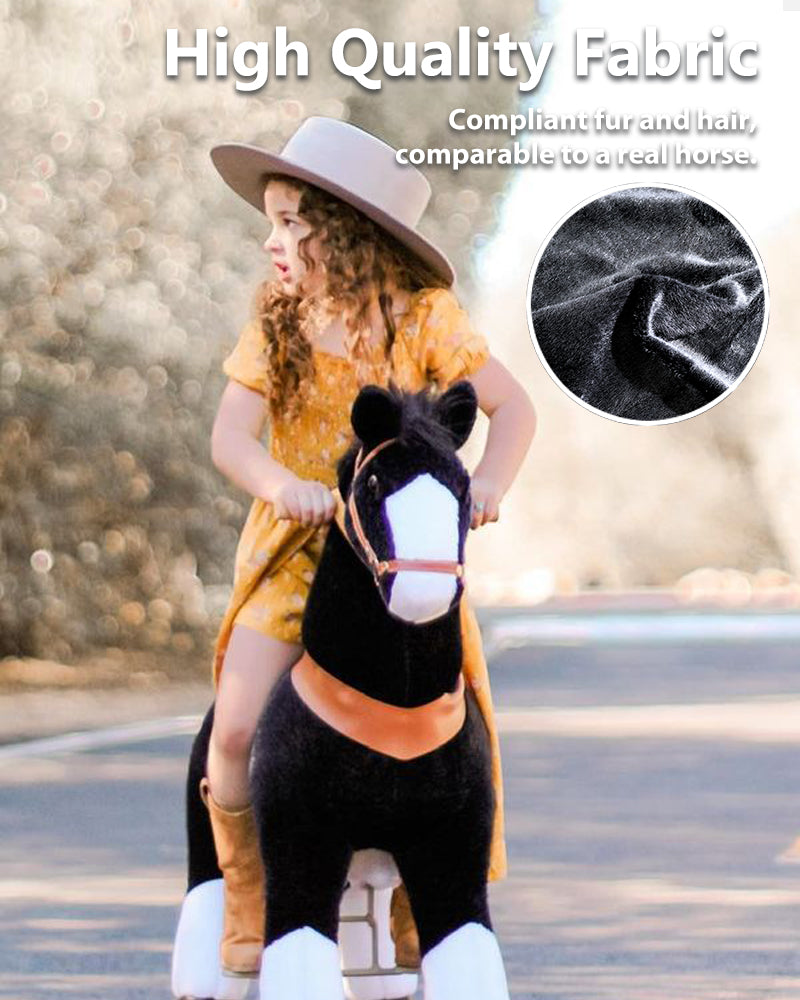 PonyCycle Black With White Hoof Horse