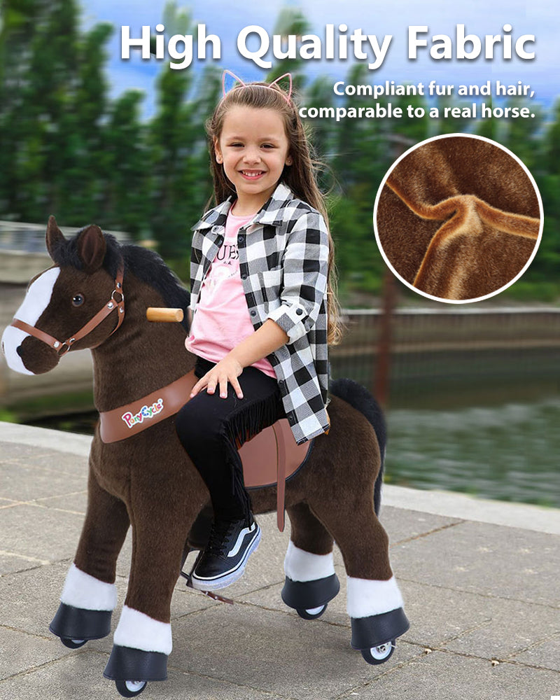 PonyCycle Dark Brown With White Hoof Horse