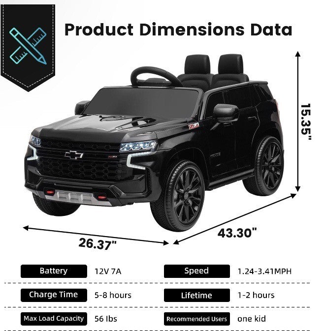 Magic Cars Durable Chevrolet Kids Ride-On SUV