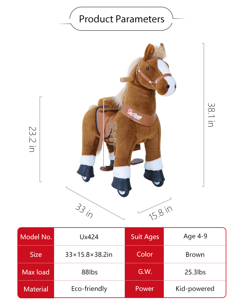 PonyCycle Brown With White Hoof Horse
