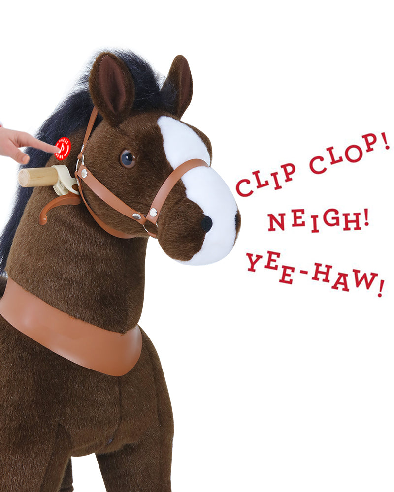 PonyCycle Dark Brown With White Hoof Horse