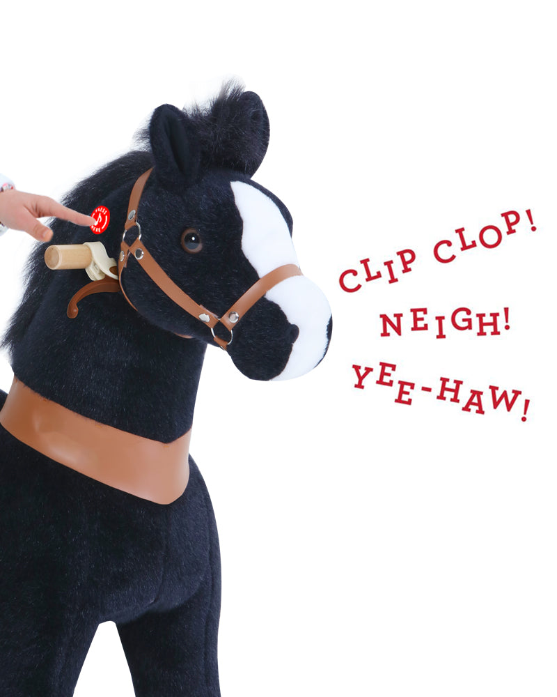 PonyCycle Black With White Hoof Horse