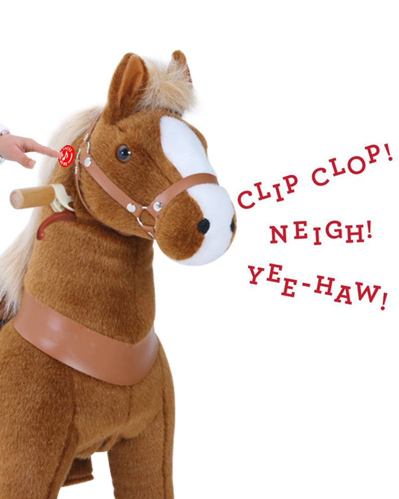 PonyCycle Brown With White Hoof Horse
