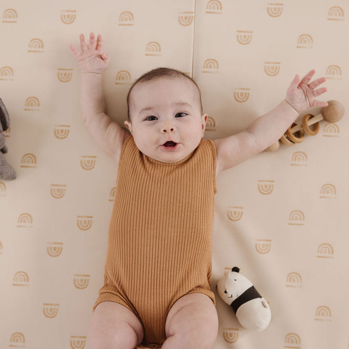 Toki Mats Rainbow Cream Vegan Leather Play Mat