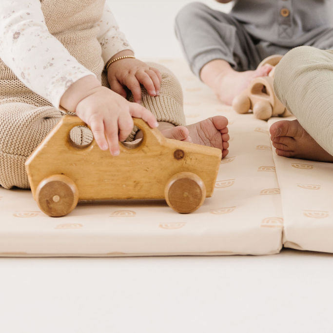Toki Mats Rainbow Cream Vegan Leather Play Mat