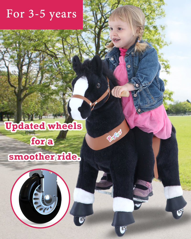 PonyCycle Black With White Hoof Horse