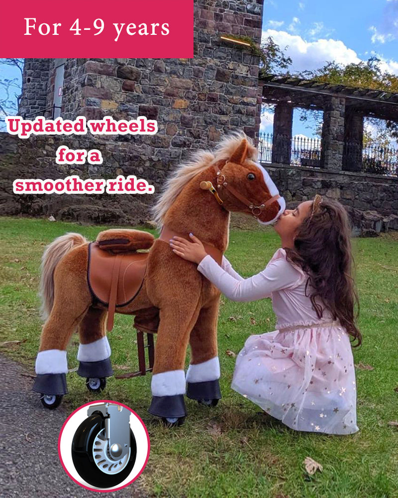 PonyCycle Brown With White Hoof Horse