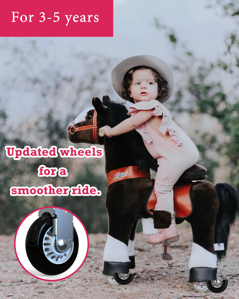 PonyCycle Dark Brown With White Hoof Horse