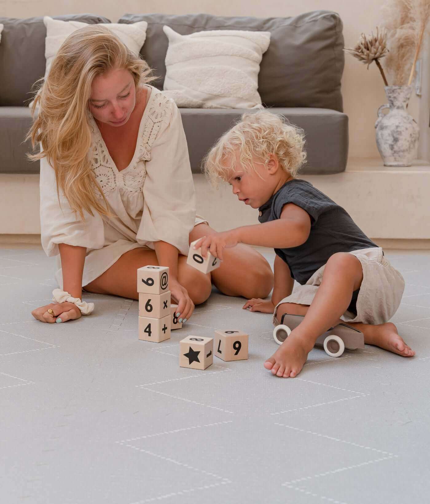 Toddlekind Premium Foam Playmat | Tulum - Stone