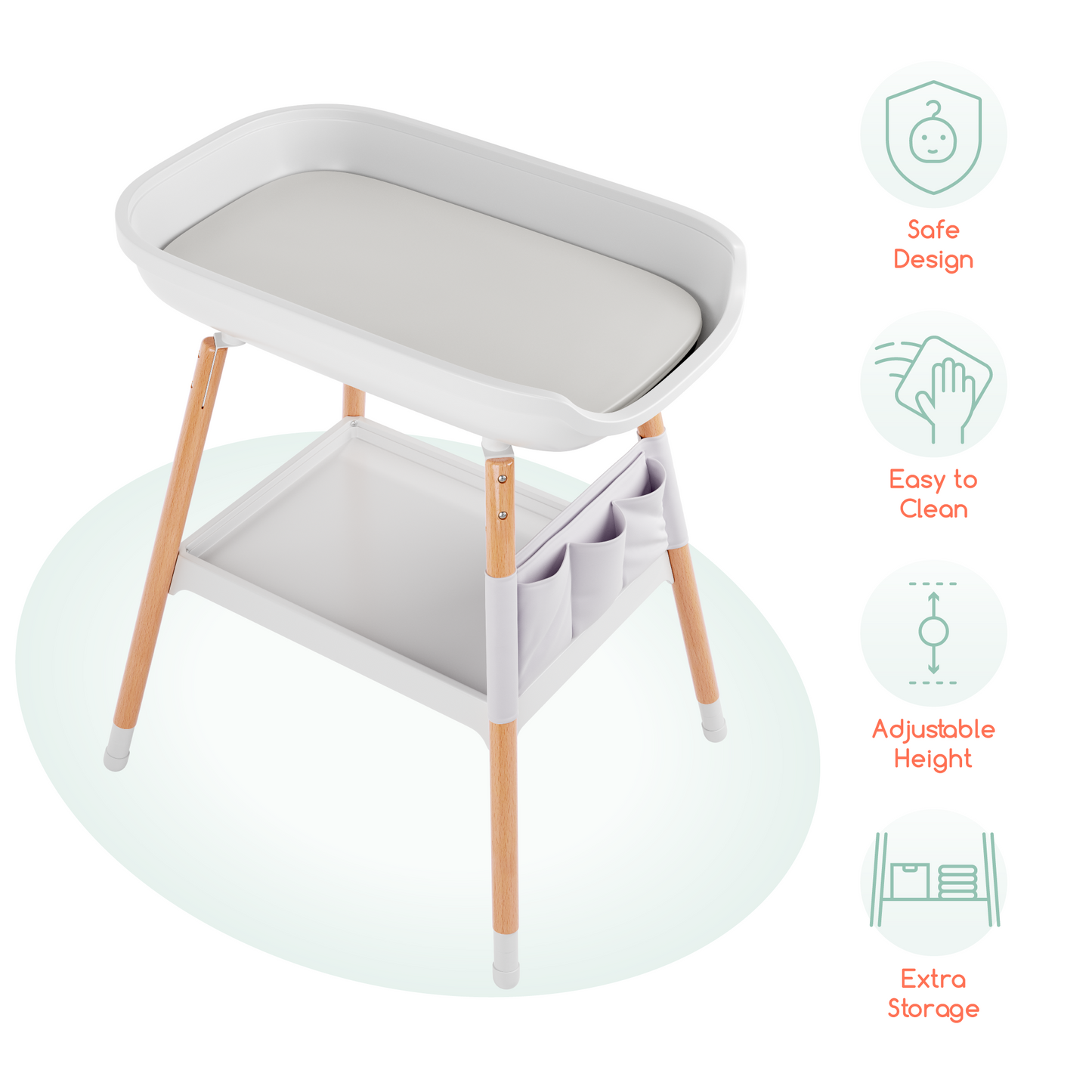 Children Of Design Deluxe Diaper Changing Table  With Changing Pad