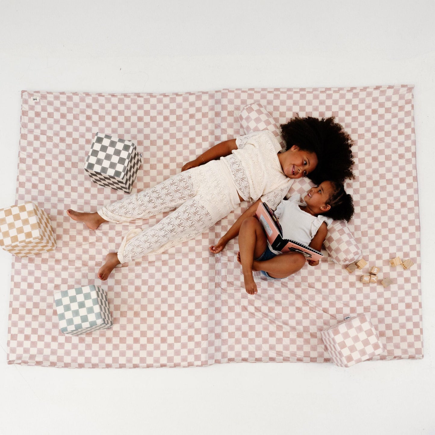 Toki Mats Checker Gumdrop Organic Cotton Mat