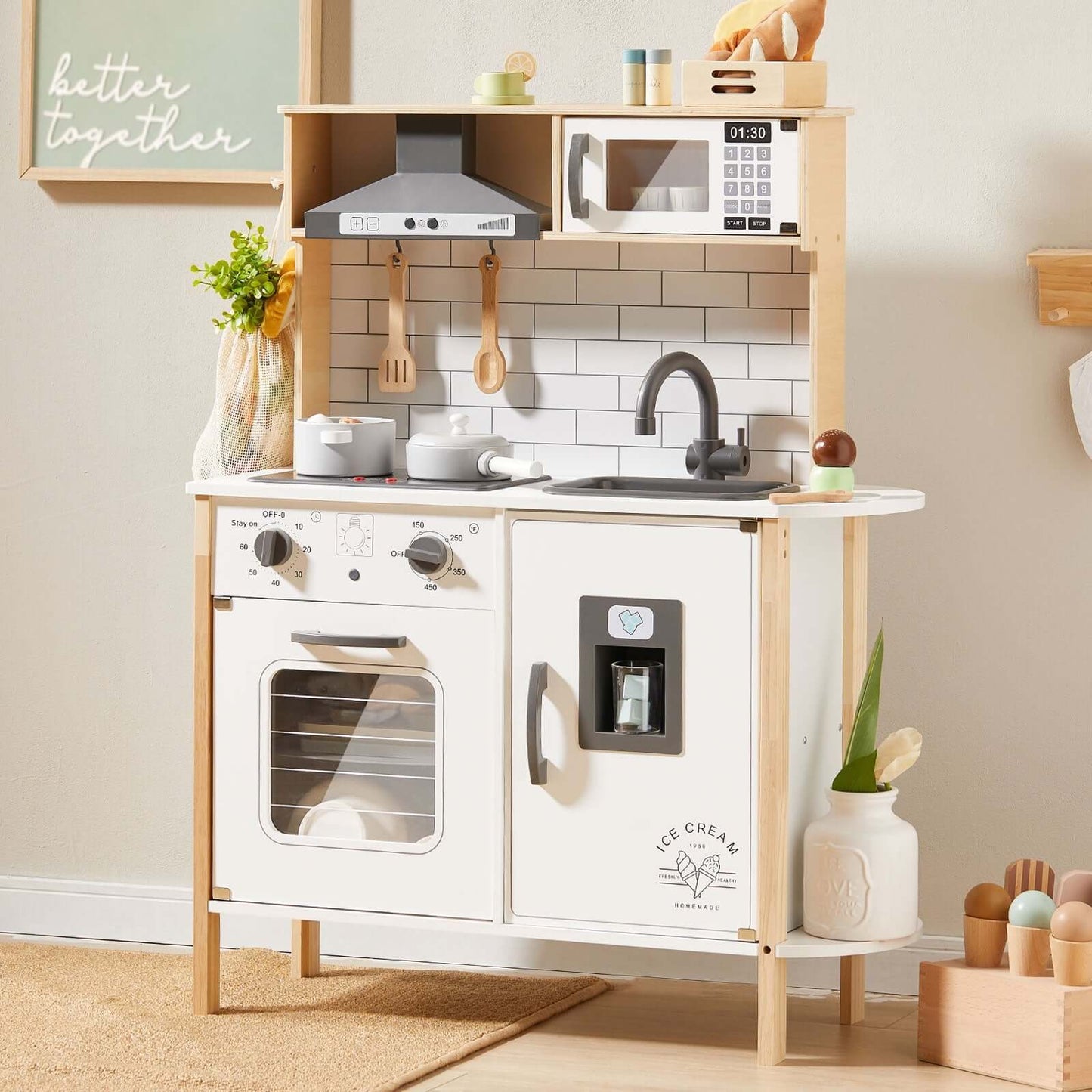 Tiny Land Interactive Play Kitchen With Sounds And Cookware